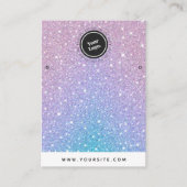 Unicorn Glitter Custom Logo earing Display Girly Visitekaartje (Voorkant)