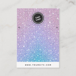 Unicorn Glitter Custom Logo earing Display Girly Visitekaartje