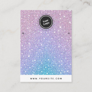 Unicorn Glitter Custom Logo earing Display Girly Visitekaartje