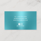 Unicorn Glitter drijft Blauwgroen Makeup Artist Sa Visitekaartje (Achterkant)