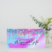 Unicorn Glitter drijft Salon Cadeaubonnen (Staand voorkant)