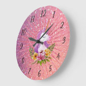 Unicorn Glitter Grote Klok (Hoek)