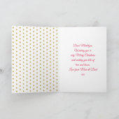 Unicorn Glitter Kerstmis - Persoonlijke naam Feestdagen Kaart (Binnen)