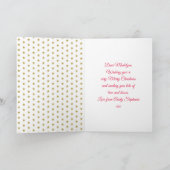 Unicorn Glitter Kerstmis voor Niece Feestdagen Kaart (Binnen)