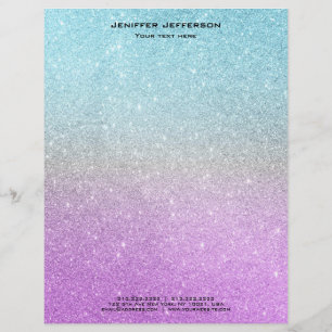 Unicorn glitter Letterhead Briefhoofd