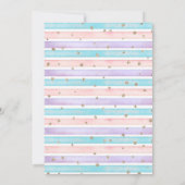 Unicorn Glitter Magical Girl Birthday Party Kaart (Achterkant)