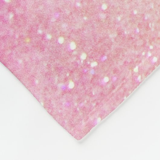 Unicorn Glitter Magical Pink Personal Fleece Deken (Hoek)
