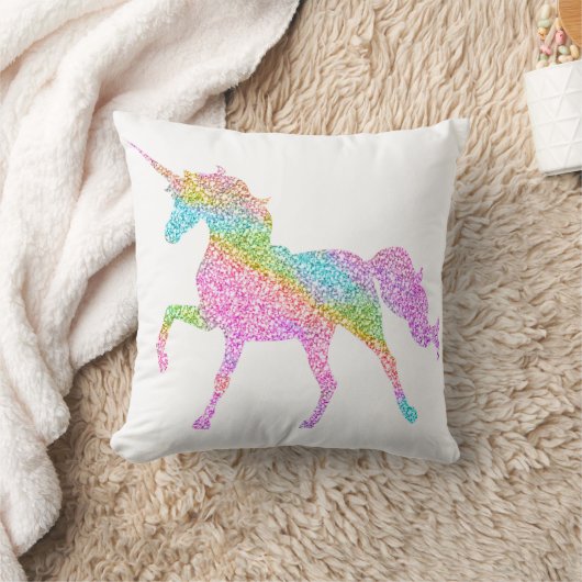 Unicorn Glitter Pillow Kussen (Deken)