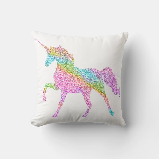 Unicorn Glitter Pillow Kussen (Voorkant)