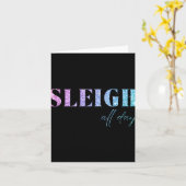 Unicorn Glitter Sleigh All Day Christmas Kaart (Gele Bloem)