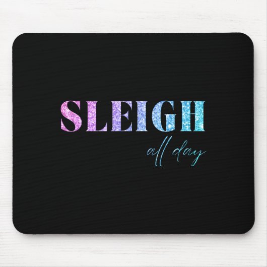 Unicorn Glitter Sleigh All Day Christmas  Muismat (Voorkant)