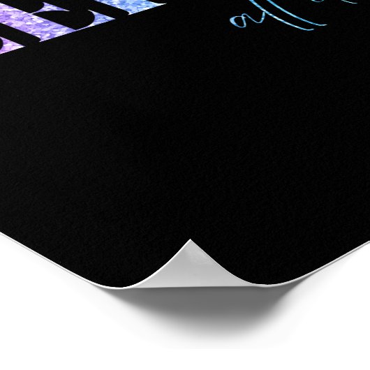 Unicorn Glitter Sleigh All Day Christmas Poster (Hoek)