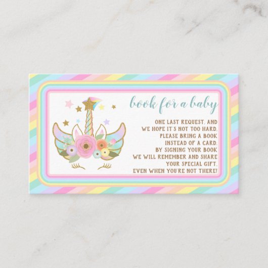 Unicorn Glitter Stars Cute brengt boek mee Informatiekaartje (Voorkant)