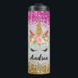 Unicorn Glitter Thermosbeker<br><div class="desc">Pas deze prachtig ontworpen eenhoornglitter eenvoudig aan met uw eigen naam of informatie. Let erop dat er op deze tumbler geen glitter wordt afgedrukt. Het is alleen gedrukt.</div>