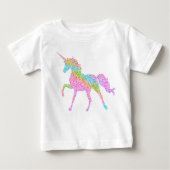 Unicorn Glitter Top voor kinderen (Voorkant)