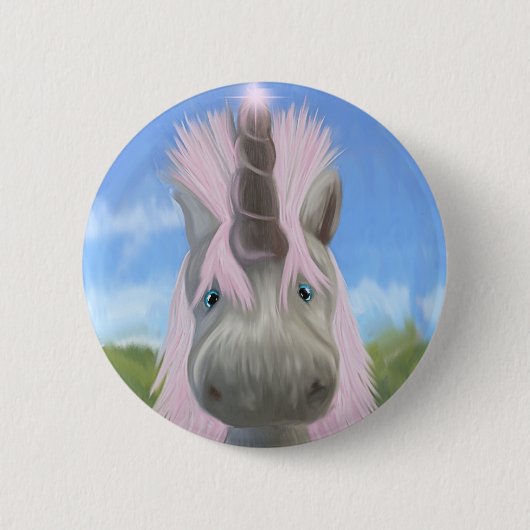 Unicorn-gloed Ronde Button 5,7 Cm (Voorkant)