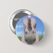Unicorn-gloed Ronde Button 5,7 Cm (Voorkant /achterkant)