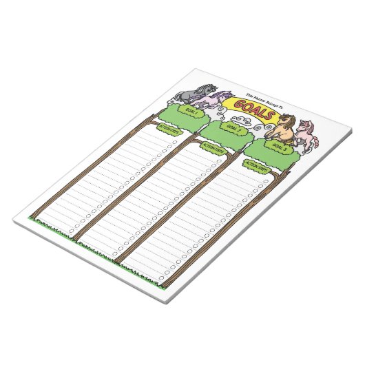 Unicorn Goal Planner Aangepast Notitieblok (Schuin)