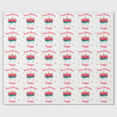 Unicorn Gold Glitter Stars Persoonlijke Kerstmis Cadeaupapier (Vlak)