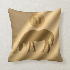 Unicorn Gold Luxury Monogram Kussen