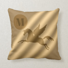 Unicorn Gold Luxury Monogram Kussen