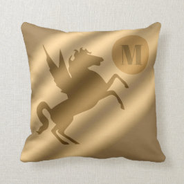 Unicorn Gold Luxury Monogram Kussen