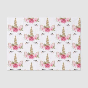 Unicorn Gold Pink Floral Cute Trendy Tissue Paper Tissuepapier