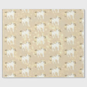 Unicorn Gold Sparkle Cute Cadeaupapier (Vlak)