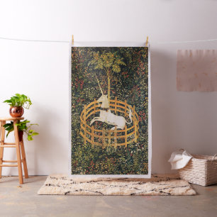 UNICORN GOTHIC FANTASY FLOWERS, FLORAL MOTIFS Gree Stof