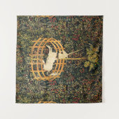 UNICORN GOTHIC FANTASY FLOWERS, FLORAL MOTIFS WANDKLEED (Voorkant (horizontaal))