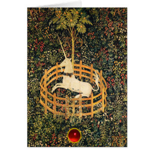 UNICORN GOTHIC FANTASY GREEN FLORAL Kerstmis