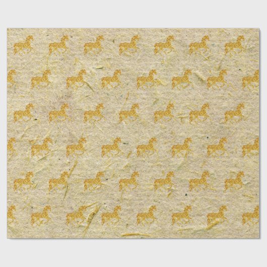 Unicorn gouglitter Kraft Cadeaupapier (Vlak)