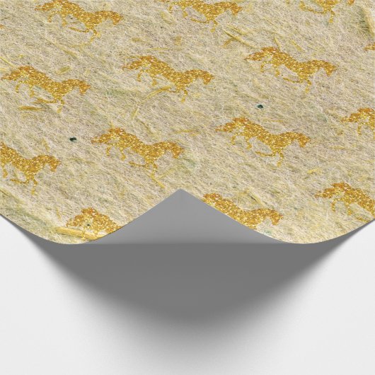 Unicorn gouglitter Kraft Cadeaupapier (Hoek)