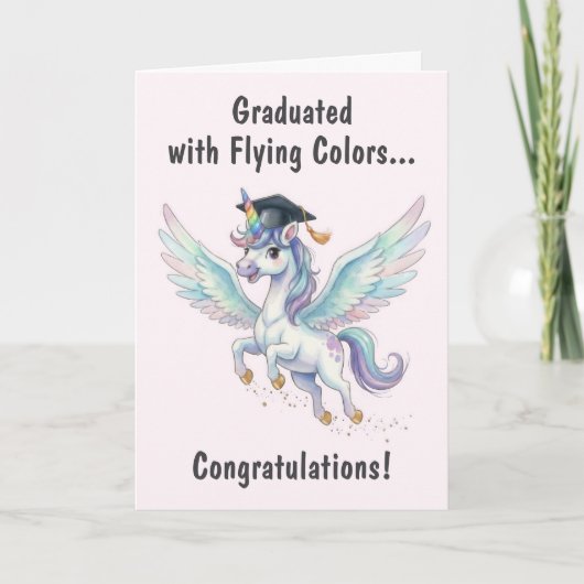 Unicorn Graduation Kaart (Voorkant)