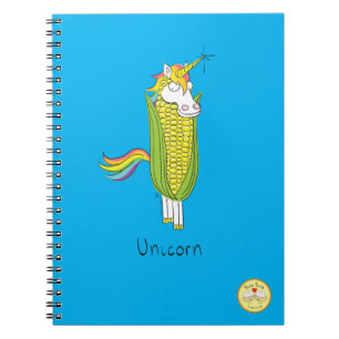 Unicorn Grappige Maïs Notitieboek