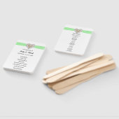 Unicorn Green Lace Wedding Program Fans Handwaaier (Niet-gemonteerd)