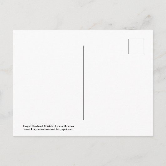 Unicorn Greeting Postcard Briefkaart (Achterkant)