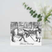 Unicorn Greeting Postcard Briefkaart (Staand voorkant)