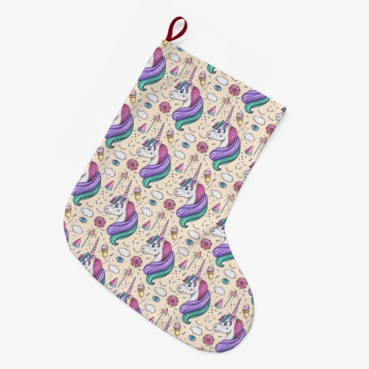 Unicorn Grote Kerstsok (Voorkant (Hangend))