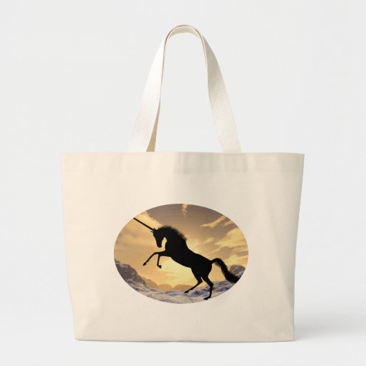 Unicorn Grote Tote Bag (Voorkant)