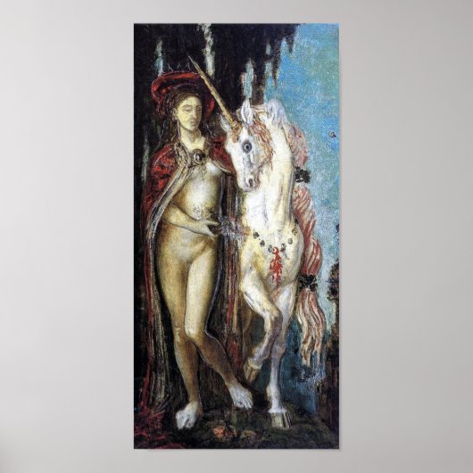 Unicorn – Gustave Moreau Poster (Voorkant)