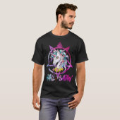 Unicorn Hail Satan Death Metal Rainbow shirt Rave (Voorkant volledig)