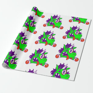unicorn halloween dierlijke zombie crepy cadeaupapier