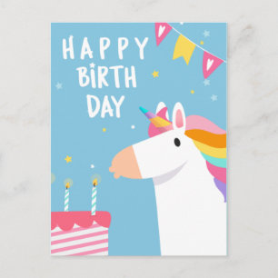 Unicorn Happy Birthday Briefkaart