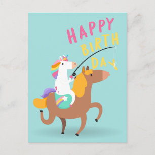Unicorn Happy Birthday Briefkaart