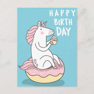 Unicorn Happy Birthday Briefkaart