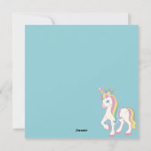 Unicorn Happy Birthday Feestdagenkaart (Achterkant)