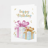Unicorn Happy Birthday Kaart (Voorkant)