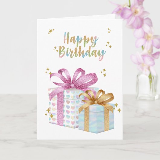 Unicorn Happy Birthday Kaart (Orchidee)