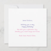 Unicorn Happy Birthday Kaart (Achterkant)